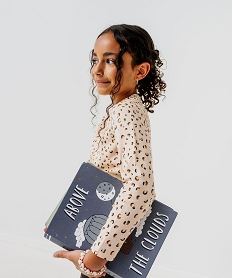 GEMO Tee-shirt manches longues imprimé fille Beige