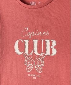 tee-shirt manches longues avec motif girly fille rose standardI946401_2