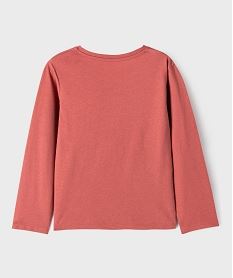 tee-shirt manches longues avec motif girly fille rose standardI946401_3