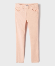 GEMO Pantalon slim avec taille ajustable fille rose standard