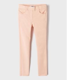 pantalon slim avec taille ajustable fille rose standard pantalonsI947601_4