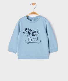 GEMO Sweat léger à message bébé garçon Bleu