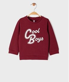 GEMO Sweat léger à message bébé garçon Rouge