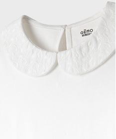 tee-shirt manches longues avec col claudine fille beige tee-shirtsI948701_2