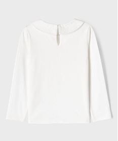 tee-shirt manches longues avec col claudine fille beige tee-shirtsI948701_3