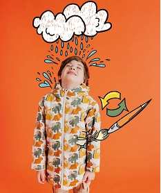 GEMO Manteau imperméable à capuche et doublure chaude avec imprimé animé garçon Beige