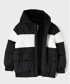 doudoune a capuche doublee polaire garcon noir standardI954401_2