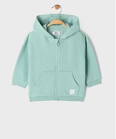 GEMO Sweat zippé à capuche à zip magnétique bébé garçon bleu standard