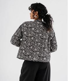 veste matelassee a col rond a motifs femme noir manteauxI957401_3
