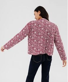 veste matelassee a col rond a motifs femme rose manteauxI957601_3