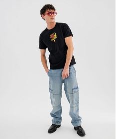 jean large coupe cargo homme bleuI959001_4