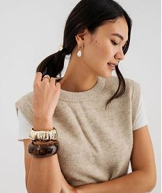 pull sans manches chine avec de la laine femme beige standardI959201_2