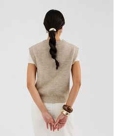 pull sans manches chine avec de la laine femme beige standardI959201_3
