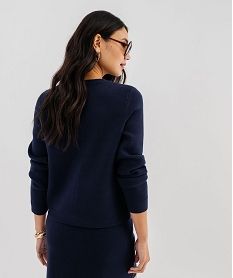 gilet en maille viscose douce et epaisse femme[missing] bleu giletsI960301_3