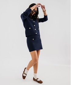 gilet en maille viscose douce et epaisse femme[missing] bleu giletsI960301_4