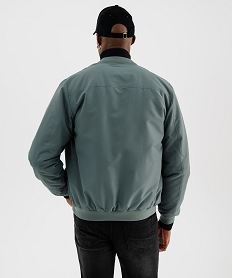 blouson zippe style bombers homme vert standard doudouneI962101_3