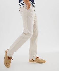 pantalon chino en coton stretch avec ceinture tressee homme beige standardI963301_3