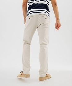 pantalon chino en coton stretch avec ceinture tressee homme beige standardI963301_4