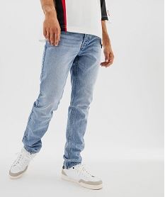 GEMO Jean Straight délavé homme Bleu