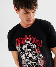 tee-shirt manches courtes motif dead pool homme - marvel noir standardI966401_2