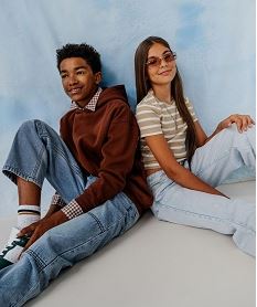 GEMO Jean loose avec taille ajustable garçon Bleu