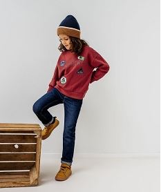 GEMO Jean regular en coton avec taille ajustable garçon bleu standard