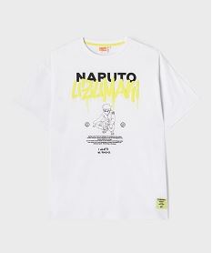 GEMO Tee-shirt manches courtes à motif manga garçon - Naruto Shippuden blanc standard