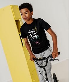 GEMO Tee-shirt manches courtes avec motifs colorés garçon - Fall Guys noir standard