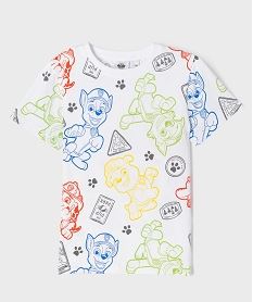 GEMO Tee-shirt manches courtes avec motifs chiens garçon - Pat Patrouille blanc standard