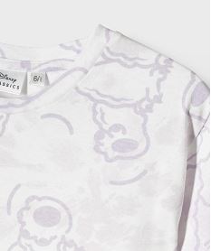 tee-shirt manches courtes coupe courte imprime fille - stitch violet standardI975301_2