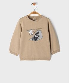 GEMO Sweat à motif skate bébé garçon Brun