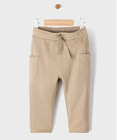 GEMO Pantalon en maille avec taille élastique bébé garçon Brun