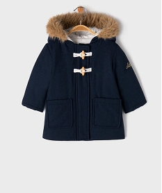 GEMO Manteau à capuche avec doublure velours bébé fille - LuluCastagnette Bleu