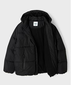 doudoune a capuche en matiere deperlante doublee polaire garcon noir standardI980501_2