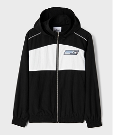 GEMO Blouson coupe-vent imperméable à capuche garçon noir standard