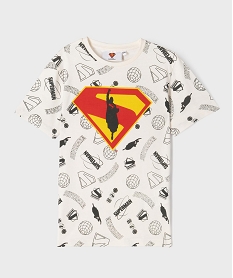 GEMO Tee-shirt manches courtes imprimé garçon - Superman blanc standard