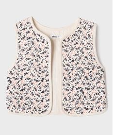gilet sans manches a motifs fleuris fille beige giletsI983501_2