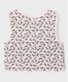 gilet sans manches a motifs fleuris fille beige giletsI983501_4