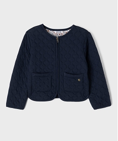 GEMO Sweat zippé en matière matelassée fille - LuluCastagnette Bleu