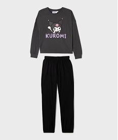 GEMO Pyjama en jersey de coton fin imprimé fille - Hello Kitty gris standard