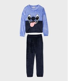 GEMO Pyjama en velours motif Stitch fille - Disney bleu standard