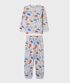 GEMO Pyjama en coton et viscose à motifs dinosaures garçon Gris