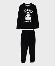 GEMO Pyjama en velours motif manga garçon - One Piece noir standard