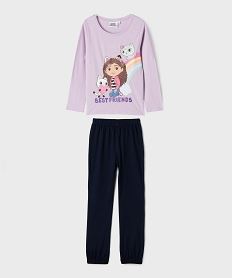 GEMO Pyjama bicolore avec motifs chats fille - Gabby’s Dollhouse violet standard