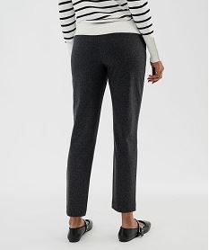 pantalon droit en maille extensible a chevrons femme pied de puce pantalonsI997701_3