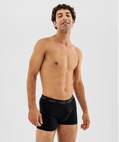 GEMO Boxer en coton stretch à ceinture confortable homme - Puma (lot de 2) gris standard