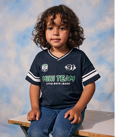 GEMO Ensemble 2 pièces jean + tee-shirt manches courtes bébé garçon Bleu