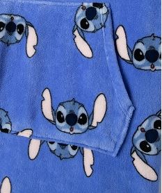 chemise de nuit a capuche en maille douillette stitch fille - disney bleuJ001601_2