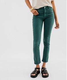 GEMO Jean slim coloré taille normale femme Vert