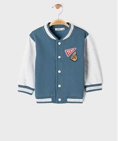 GEMO Sweat bicolore avec motifs poitrine et dos bébé garçon bleu standard